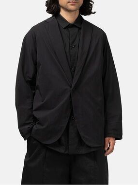 Men's Lightweight Black Shirt Jacket - Modern Relaxed Fit